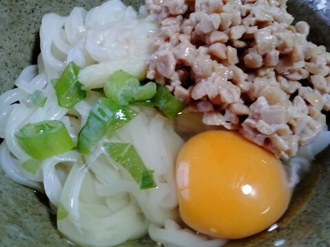 ホカホカチン! 納豆卵かけうどん